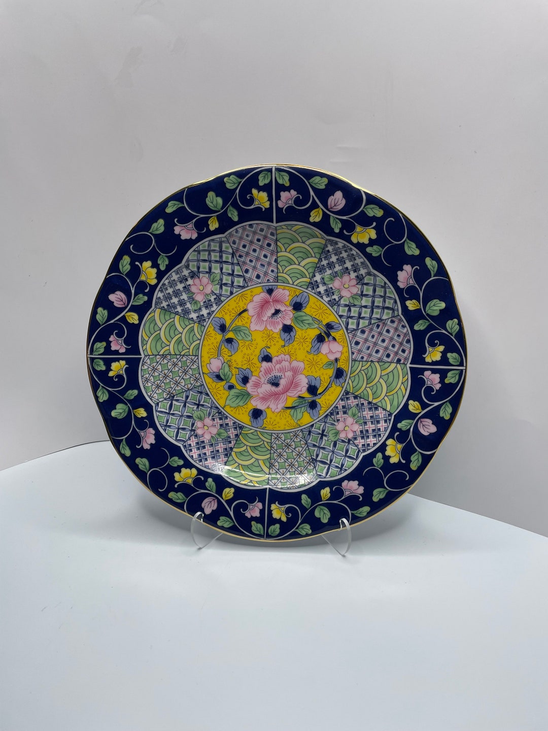 GUMP'S San Francisco 9683 BOTAN Dinner Plate Floral Pattern 10.75