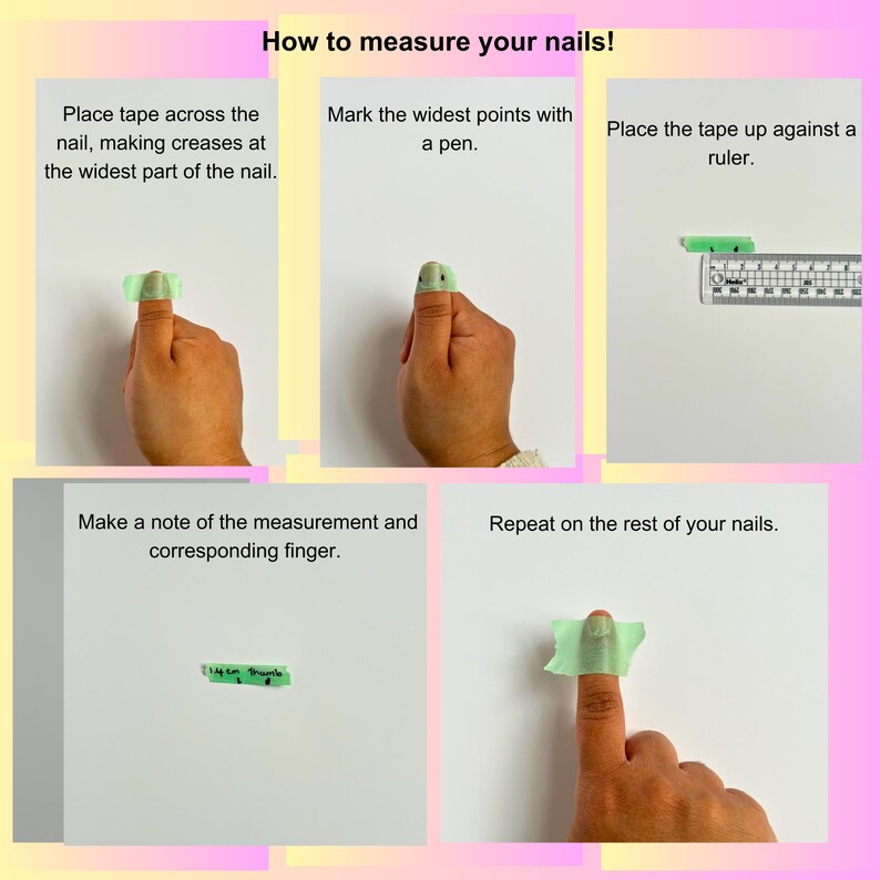 Holographic French Tip Press on Nails, Handmade Pink Manicure - Etsy