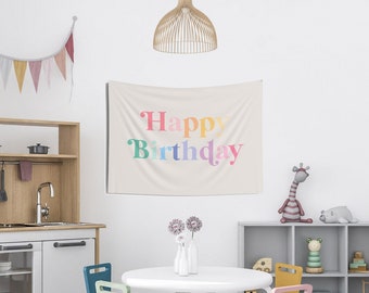 Happy Birthday Banner | Birthday Decor | Happy Birthday Sign | Birthday Party Decor | Kids Birthday Party Decorations