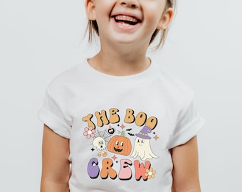 Maglietta Youth Boo Crew / Maglietta vintage retrò di Halloween / Magliette abbinate di Halloween / Maglietta carina di Halloween