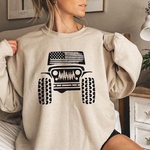 American Offroad Sweatshirt | Offroad Shirt | USA Flag Sweatshirt | US Offroad | 4WD Offroad Shirt | American Flag | 4WD Flag USA