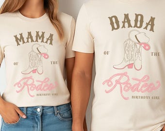 My First Rodeo Birthday Outfit | Matching Family Shirts | Pink Girl 1st Birthday Theme | Cowgirl Boots | Western Mommy and Me | Rodeo Dada