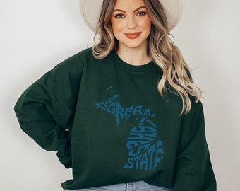 The Great Lakes State Sweatshirt | Michigan Crewneck | Lake Michigan | Lake Superior Shirt | Great Lakes Shirt