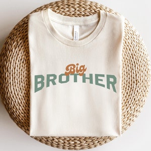 Camiseta de Gran Hermano / Camiseta de manga corta para niños pequeños / Camiseta con anuncio de embarazo de hermanos / Camiseta retro con el futuro Gran Hermano