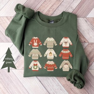 Christmas Sweater Sweatshirt | Sweater of Sweaters | Women&#39;s Christmas Sweatshirt | Vintage Look Christmas Sweater