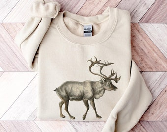 Christmas Sweatshirt | Reindeer Sweatshirt | Christmas Gifts for Women | Christmas Shirt | Lone Reindeer Vintage