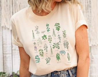 Herb T-Shirt | Cottagecore Shirt | Vintage Herb Shirt | Herbology Plants T-shirt | Plant Lover Shirt | Gardening Shirt