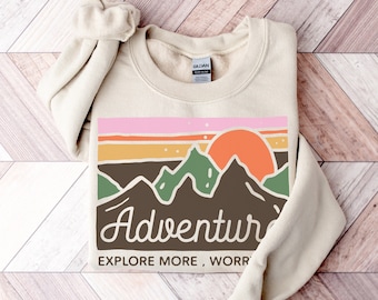 Moletom Retro Adventure | Moletom Explore | Moletom Hiking | Presente para Outdoorsy