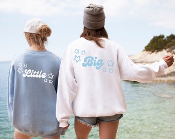 Grote kleine shirts | Big Little Reveal-sweaters | Bijpassende Big Little Sorority-sweaters | Big Little Sorority-shirts | Esthetische hoodie
