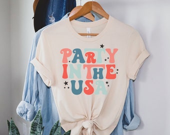 Retro Party in the USA T Shirt | 4th of July T shirt | Retro Fourth Shirt | Womens 4th of July Shirt | Americana Shirt, Independence Day