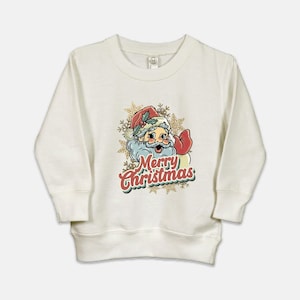 Kleinkind Weihnachtsshirt Vintage | Retro Kleinkind Weihnachten | Kleinkind Weihnachten Rundhals | Retro Nikolaus Kleinkind Shirt