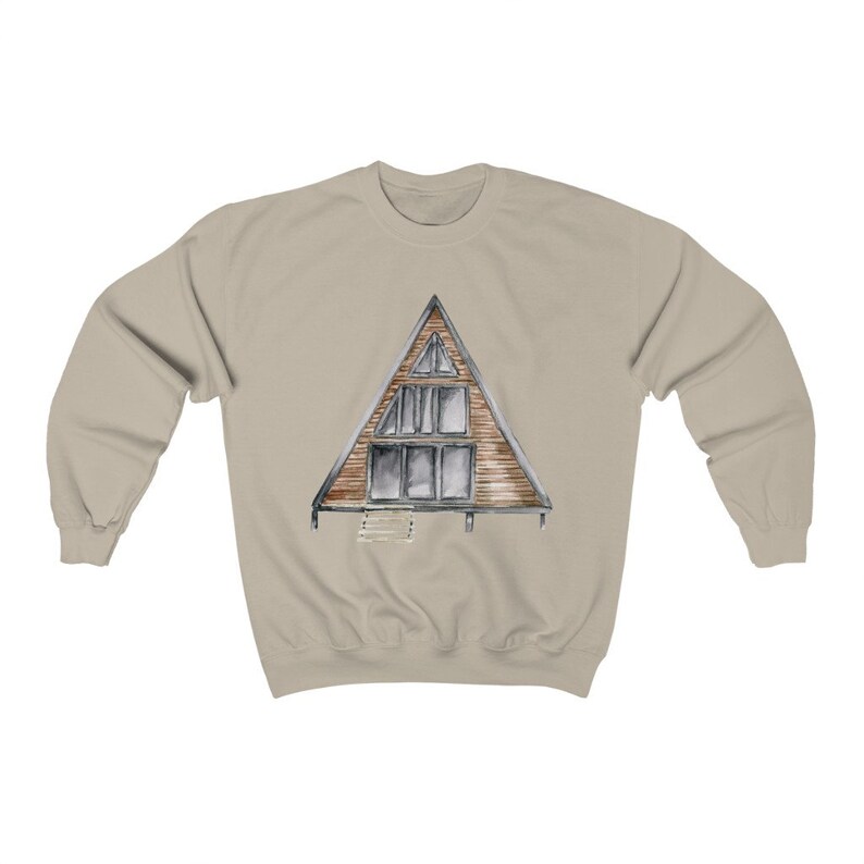 A Frame Cabin Crewneck Sweatshirt | Cozy Cabin Crewneck | Cabin Sweatshirt | Unisex Heavy Blend Crewneck Sweatshirt image 7