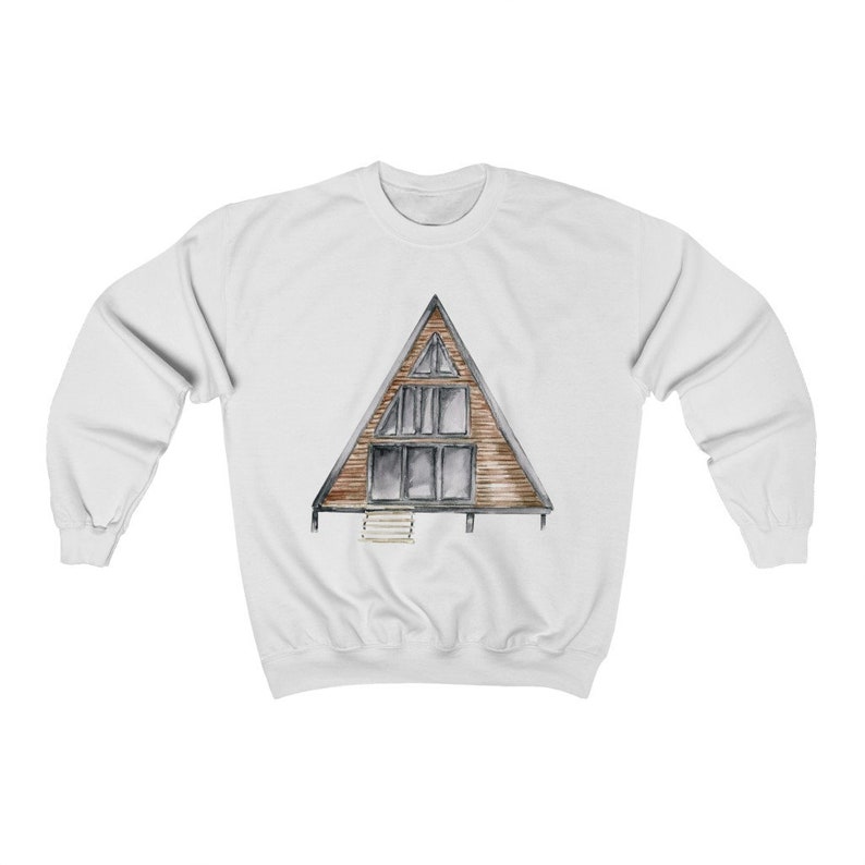 A Frame Cabin Crewneck Sweatshirt | Cozy Cabin Crewneck | Cabin Sweatshirt | Unisex Heavy Blend Crewneck Sweatshirt image 8