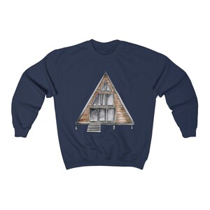 A Frame Cabin Crewneck Sweatshirt | Cozy Cabin Crewneck | Cabin Sweatshirt | Unisex Heavy Blend Crewneck Sweatshirt image 6