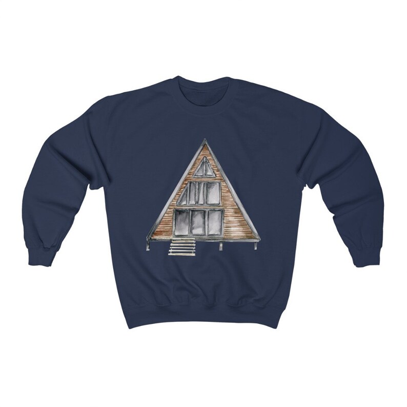 A Frame Cabin Crewneck Sweatshirt | Cozy Cabin Crewneck | Cabin Sweatshirt | Unisex Heavy Blend Crewneck Sweatshirt image 6