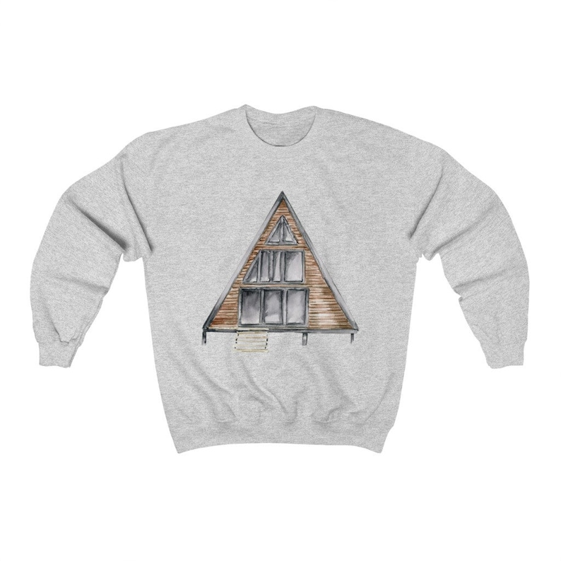 A Frame Cabin Crewneck Sweatshirt | Cozy Cabin Crewneck | Cabin Sweatshirt | Unisex Heavy Blend Crewneck Sweatshirt image 4