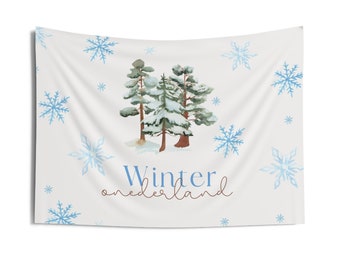 Fiesta de cumpleaños de Winter Onederland / Letrero de fiesta de cumpleaños personalizado / Decoraciones para el primer cumpleaños de Winter Onederland