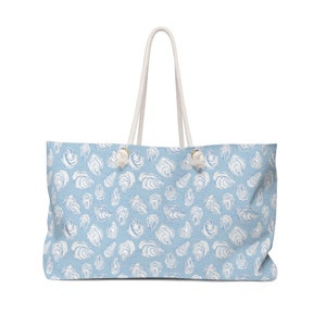 Oyster Shell Weekender Tote Bag – Coastal Beach Bag | Nautical Travel Tote | Oversized Bag for Summer Getaways | Sea-Inspired Design