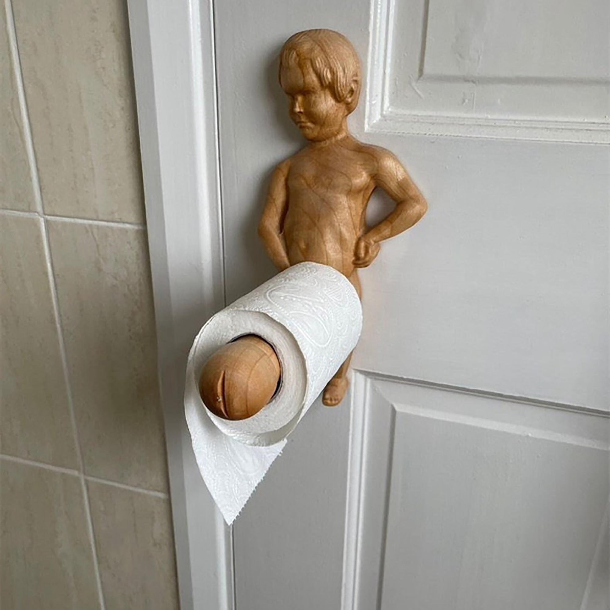 Wall Mounted Wooden Toilet Paper Holder Roll 18cm 20cm Suitable For wall-mounted-wooden-toilet-paper-holder-roll-18cm-20cm-suitable-for