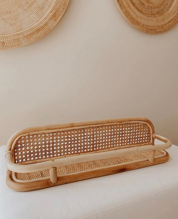 Large Rattan Shelf on the Wall Cane bing Shelf Rattan Etsy