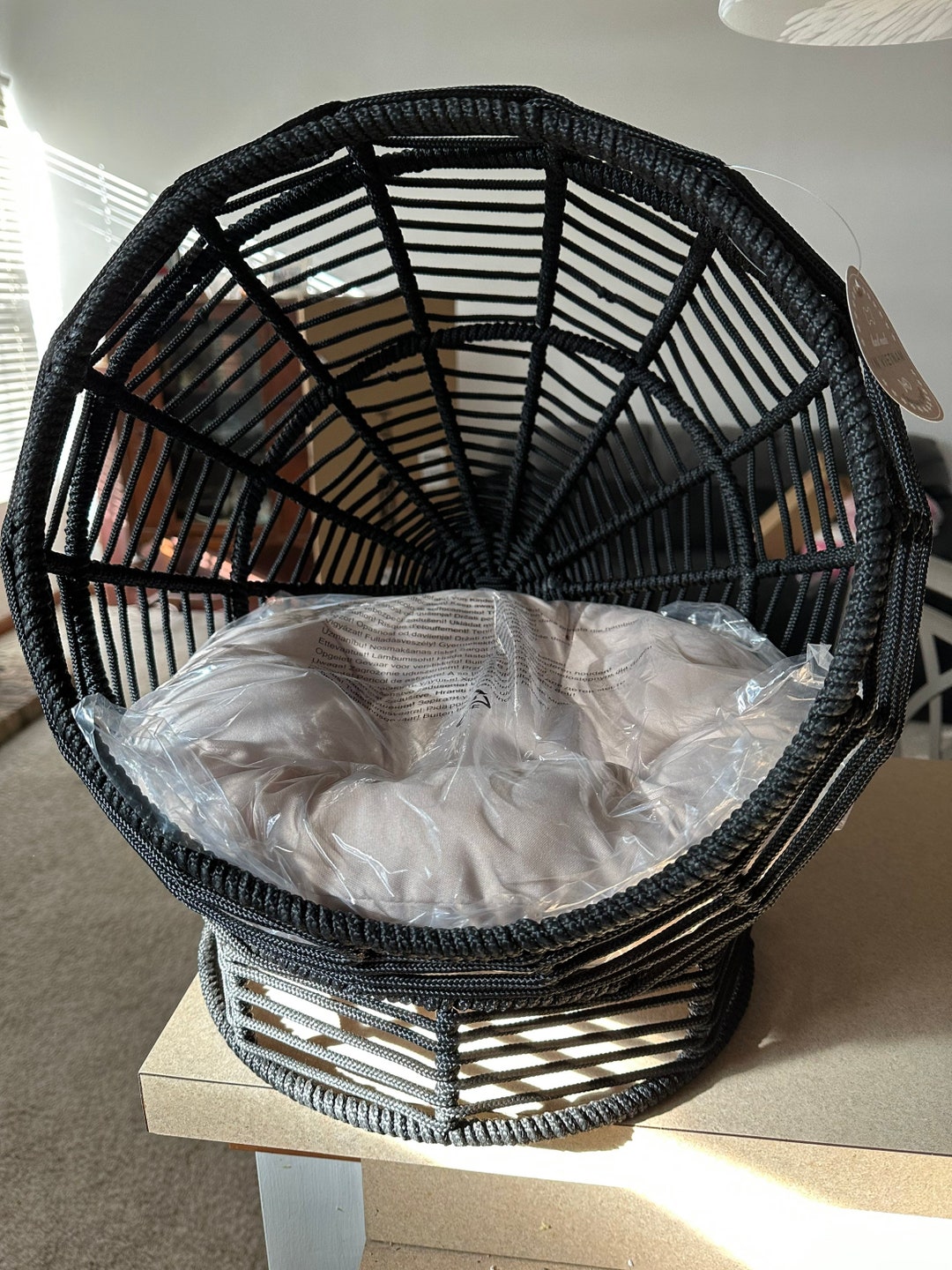 20 Woven Rope Pet Bed Black/tan Etsy