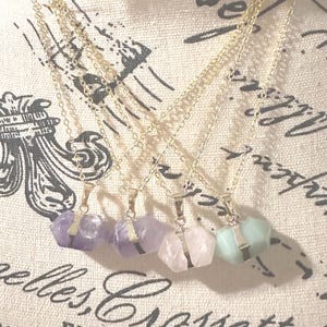 Crystal Necklaces - 1 Rose, 2 Amethyst, 1 Aventurine
