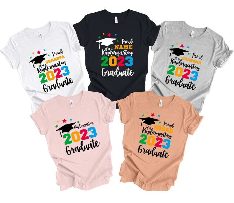 Custom Kindergarten 2023 Graduation Shirt Grad Matching 2023 - Etsy