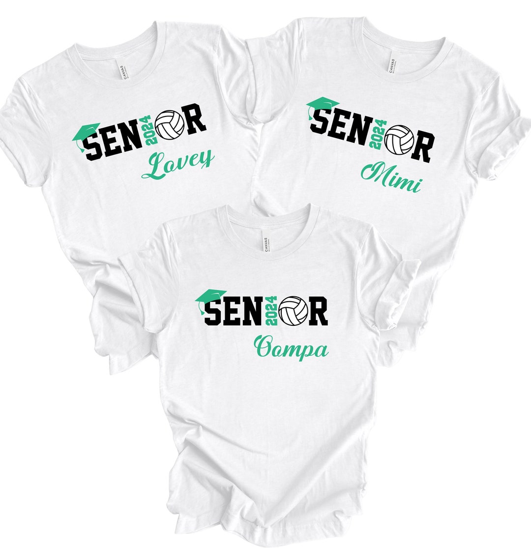 Volleyball Senior 2024 Shirt Volleyball Tshirts Custom Etsy