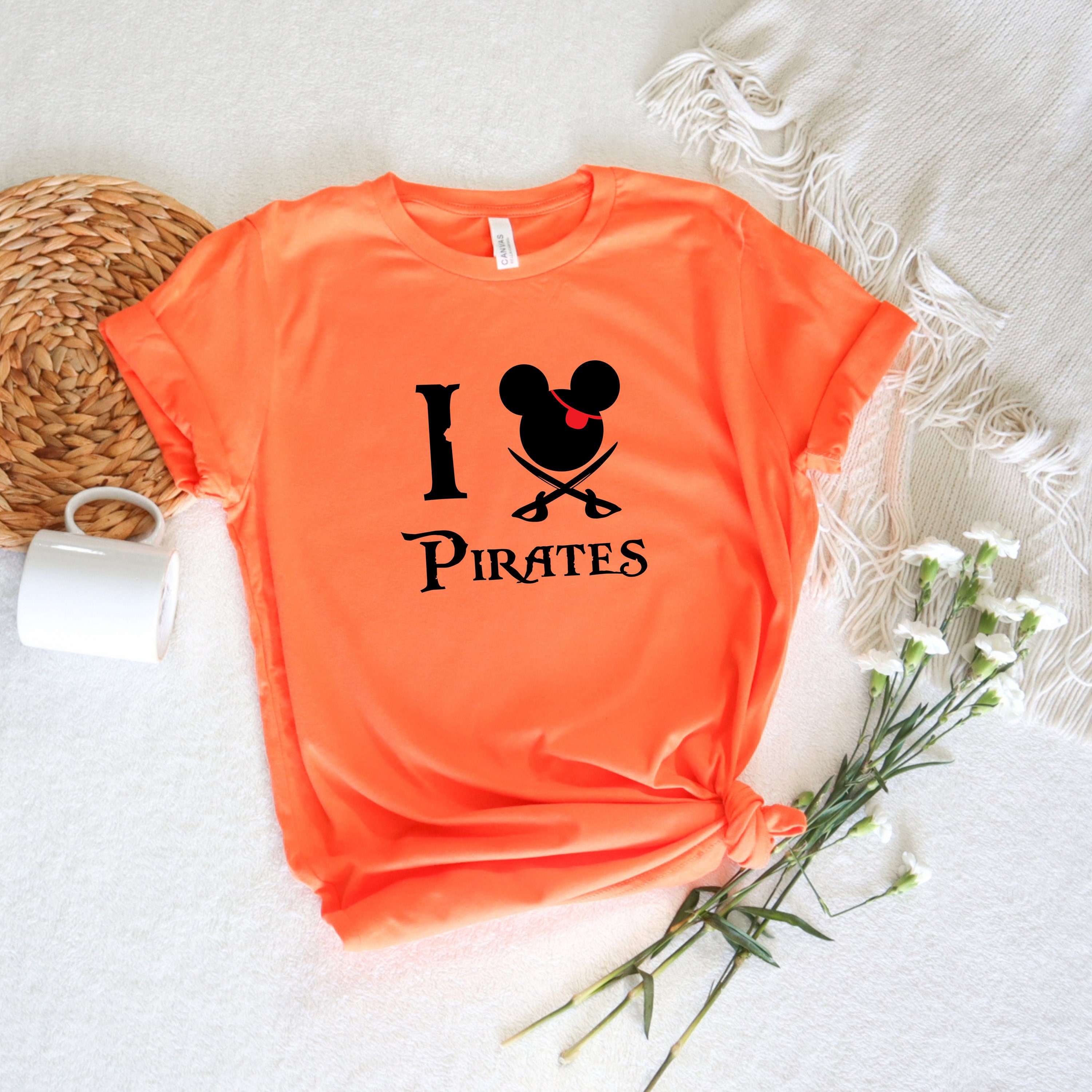 Discover Disney I Love Pirates Shirts, Disney Pirate Tshirt, Disney Vacation, Mickey Pirate Shirt, Disney Pirates Of Caribbean Shirt