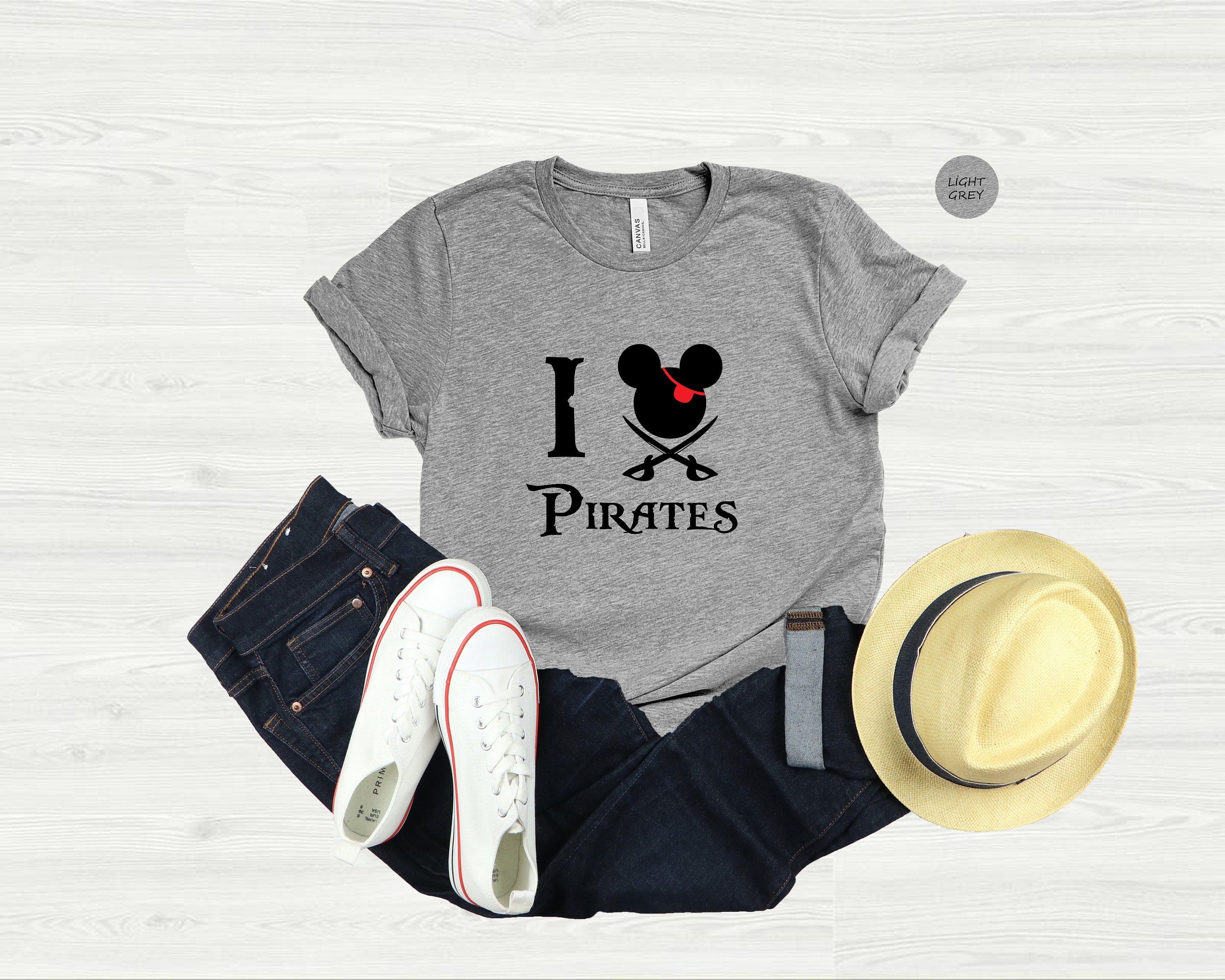 Discover Disney I Love Pirates Shirts, Disney Pirate Tshirt, Disney Vacation, Mickey Pirate Shirt, Disney Pirates Of Caribbean Shirt