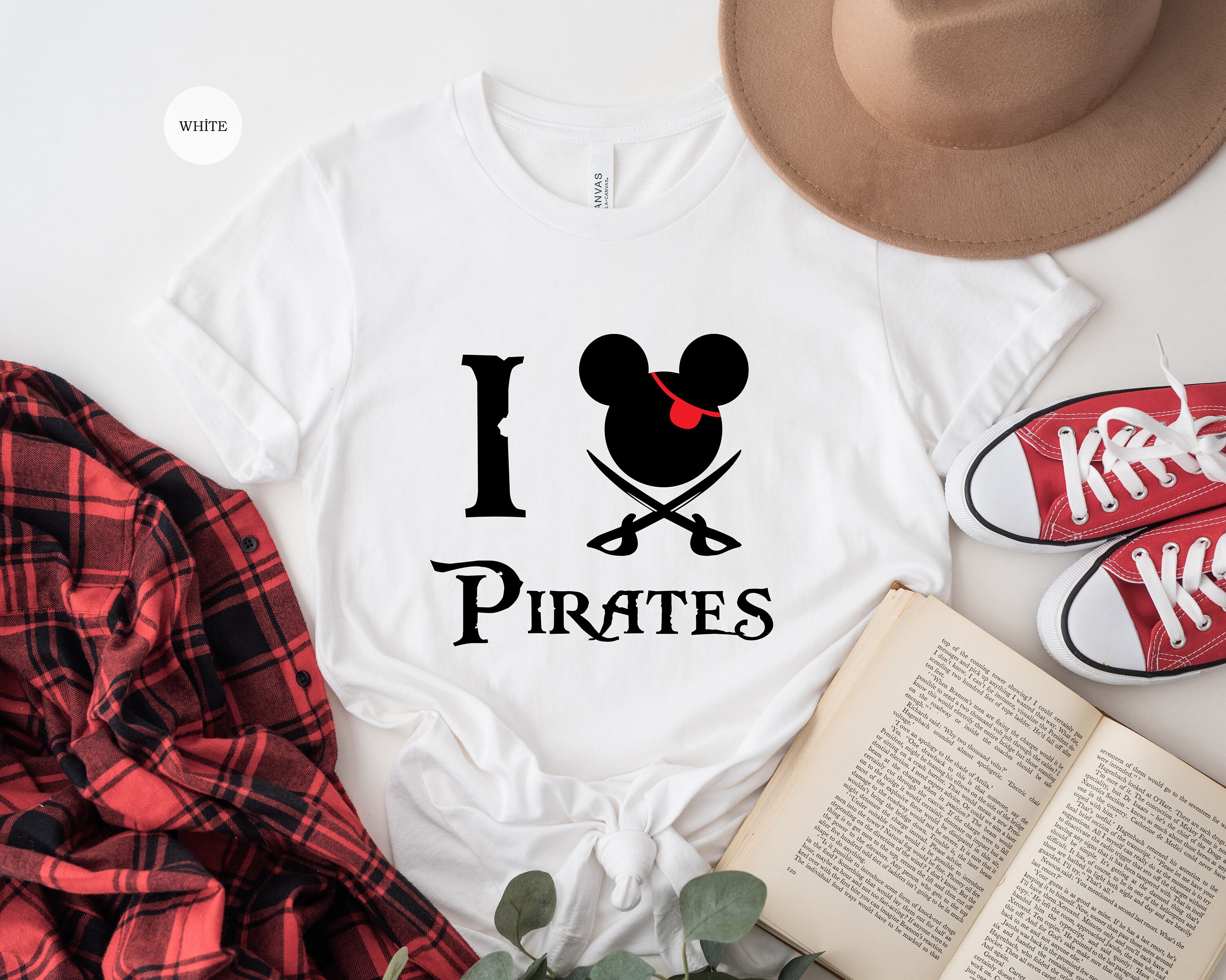 Discover Disney I Love Pirates Shirts, Disney Pirate Tshirt, Disney Vacation, Mickey Pirate Shirt, Disney Pirates Of Caribbean Shirt