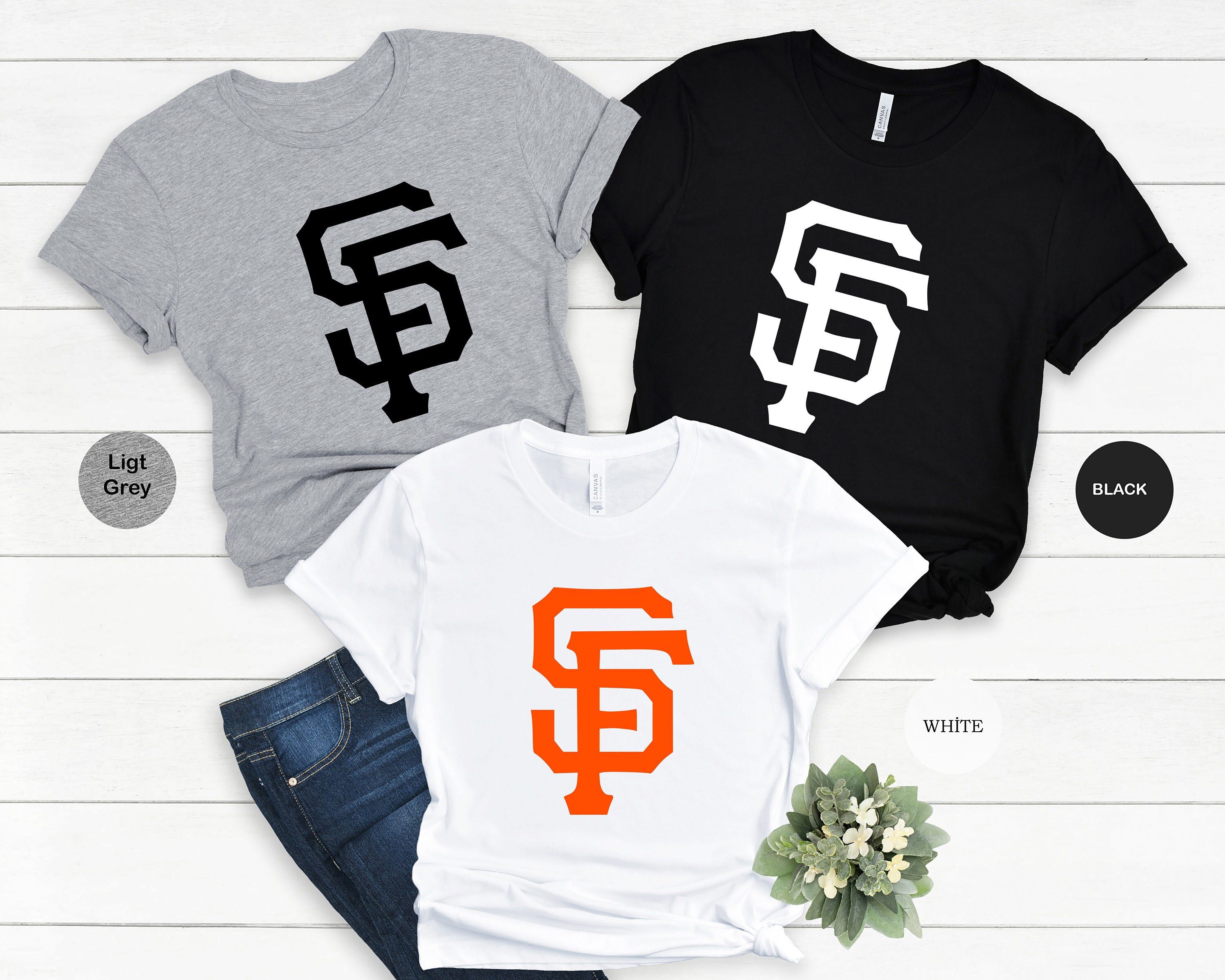 San Francisco Giants SF Logo Premium Slub Cotton T-Shirt