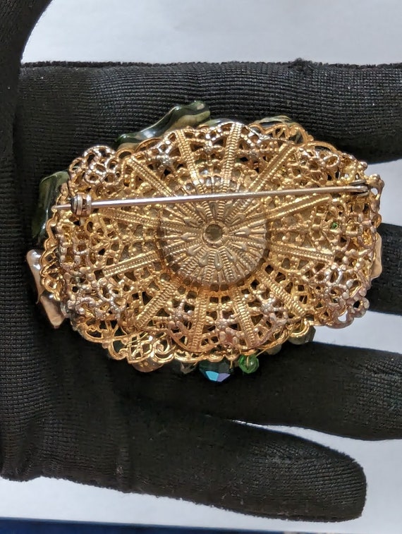 Early Unsigned Miriam Haskell Brooch - image 6