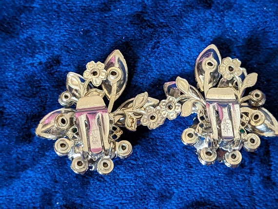 Vintage Judy Lee Earrings Heliotrope Headlights a… - image 2