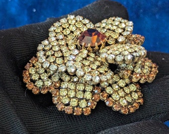 Lot De 3 Broches Strass Vintage – Très Bel État, Occasion