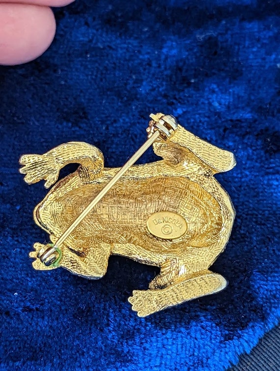 Vintage DeNicola  Frog Brooch - image 5