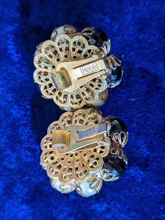 Vintage Hobe Bead Cluster Earrings - image 2