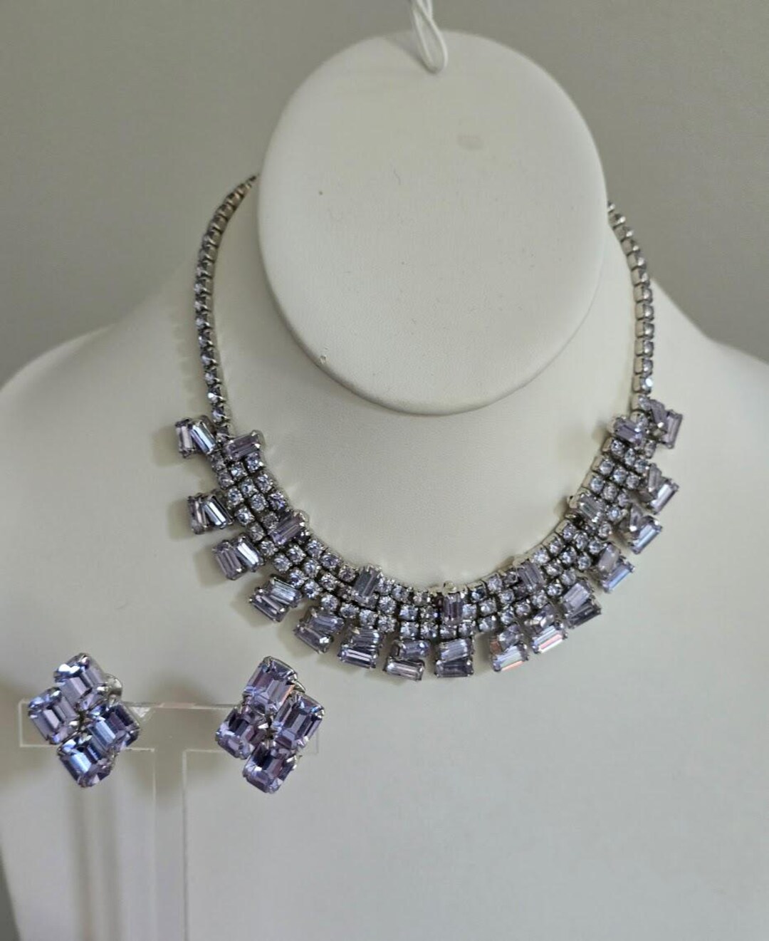 Weiss Pale Lilac Rhinestone Set Rare Color - Etsy