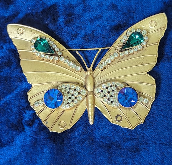 Unsigned Joseff of Hollywood? Butterfly Brooch - image 1