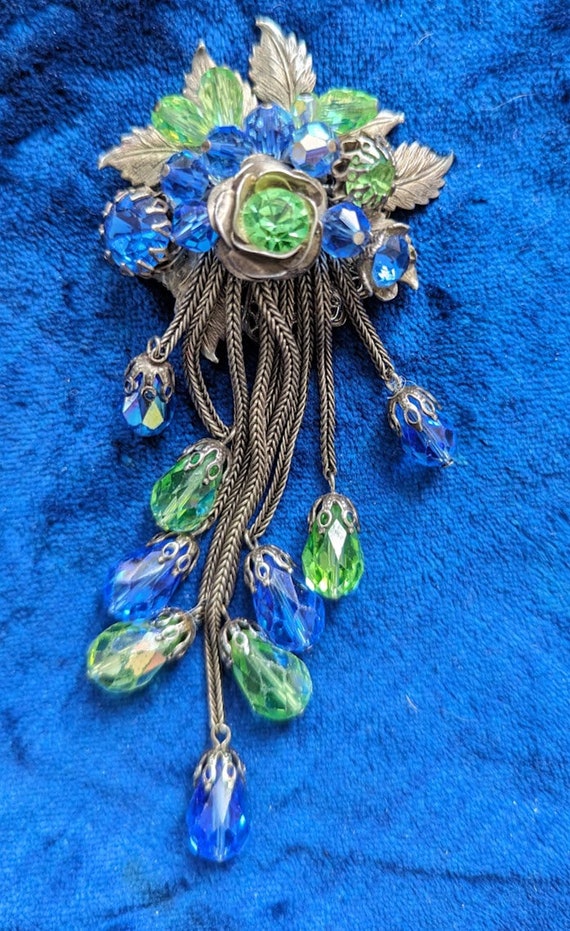 Outstanding Vintage Rhinestone and Crystal Brooch… - image 3