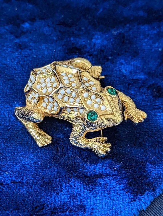 Vintage DeNicola  Frog Brooch - image 1