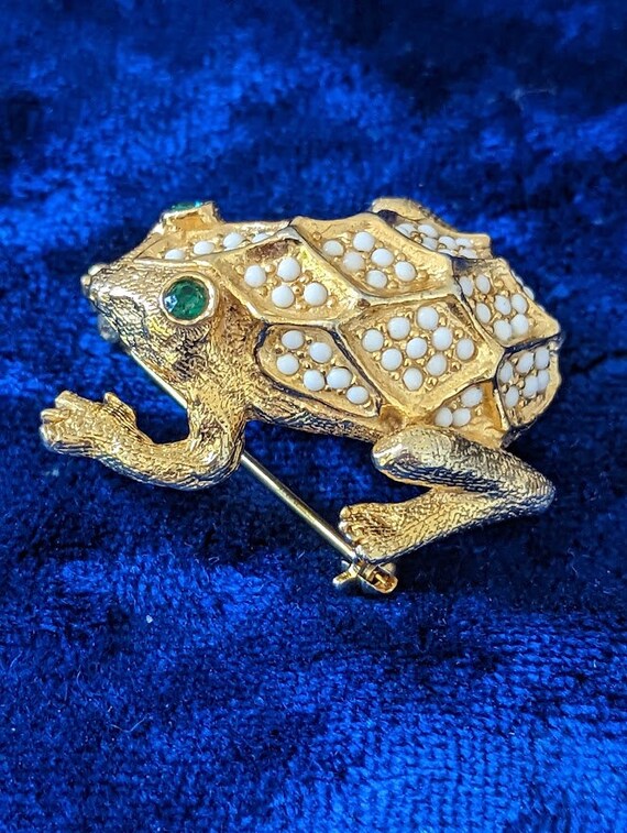 Vintage DeNicola  Frog Brooch - image 3