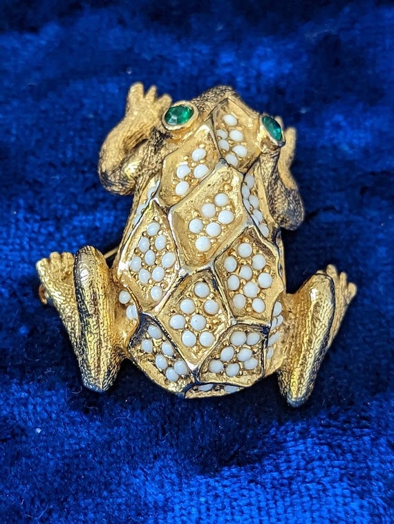 Vintage DeNicola  Frog Brooch - image 2