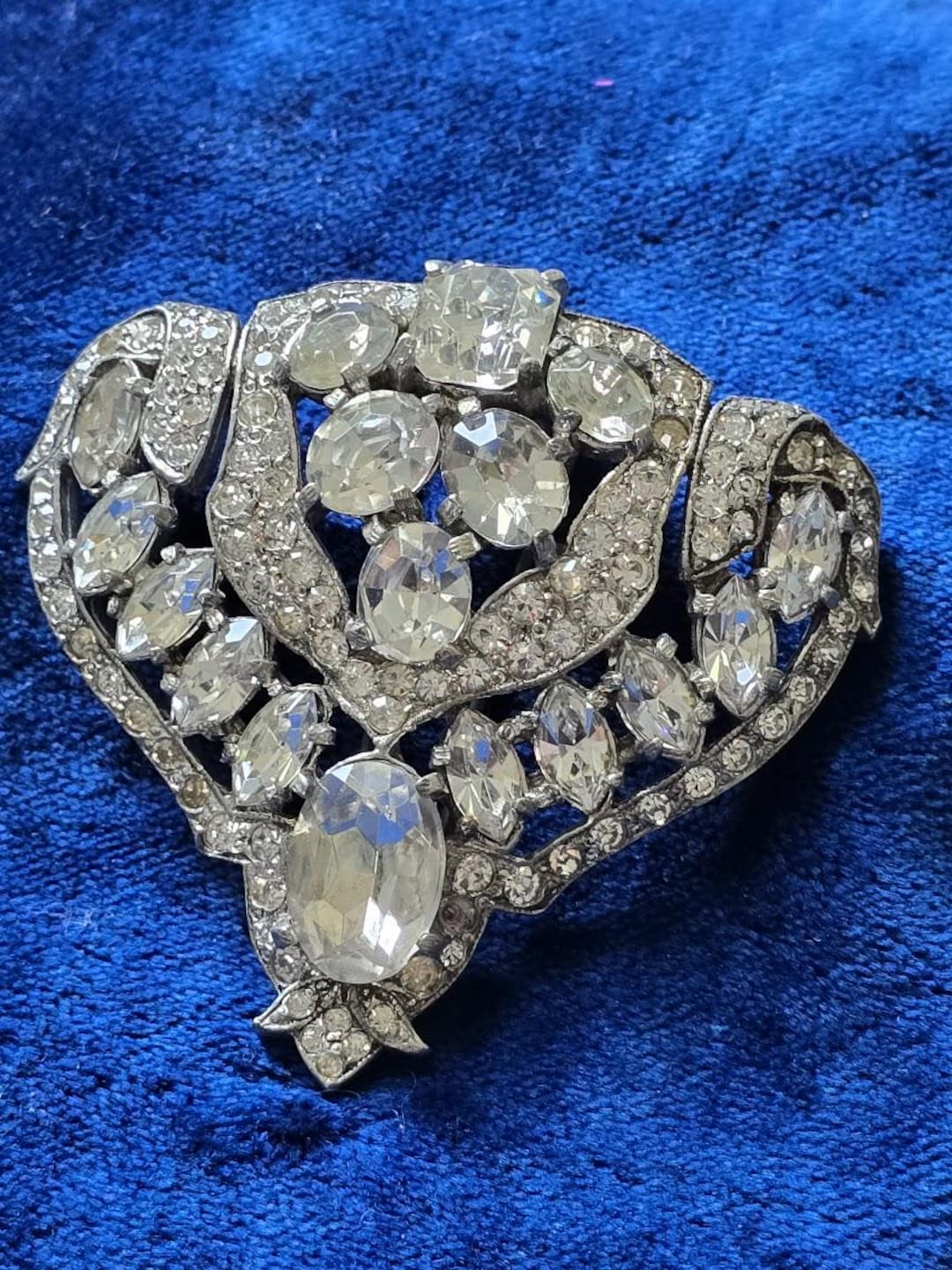 Eisenberg Original Rhinestone Fur Clip Etsy