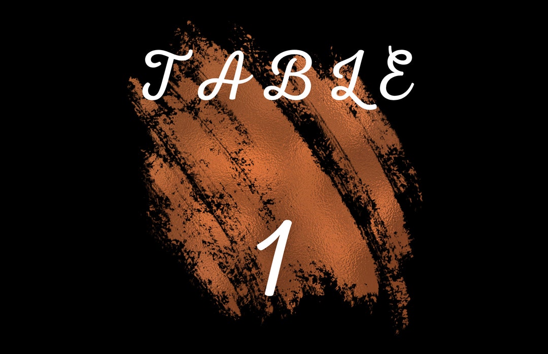 Printable Table Number - Etsy