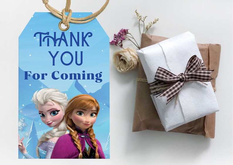 Printable Frozen Thank You Tags Birthday Favor Tags Elsa - Etsy