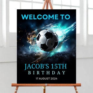 Soccer Birthday Welcome Sign: Editable Sports Party Template (Digital Download)
