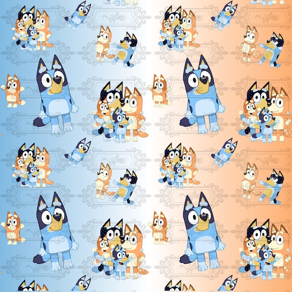 Bluey Seamless Pattern 1 Etsy