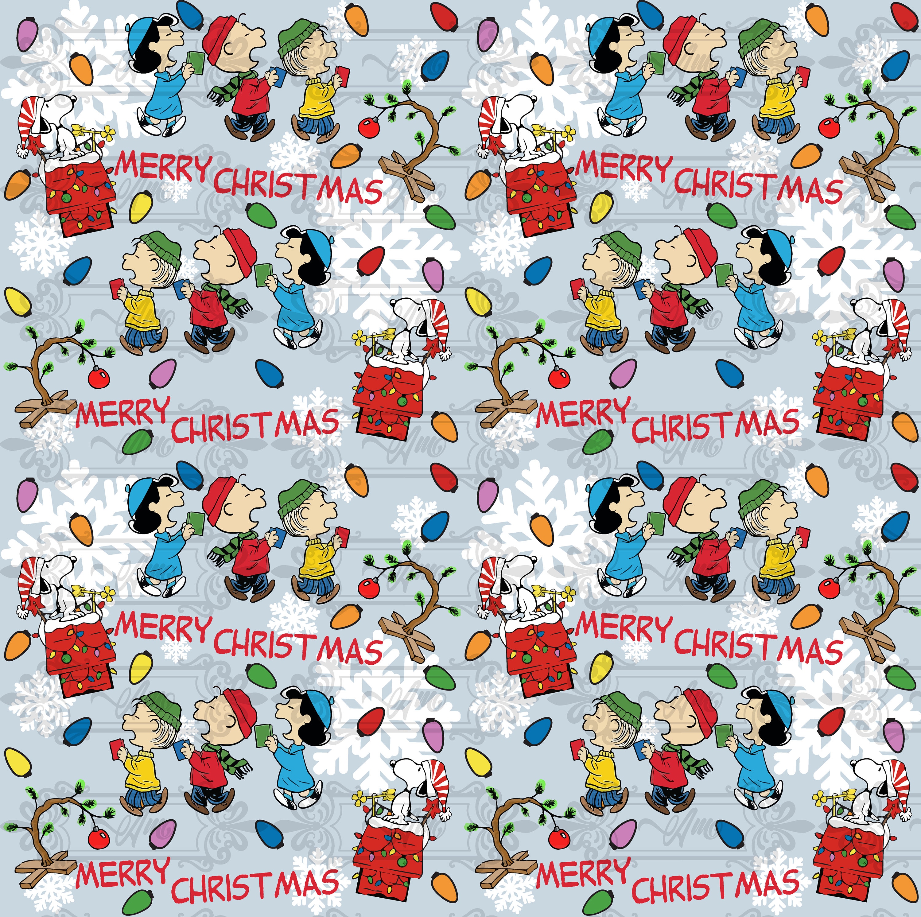 frohe weihnachten charlie brown digitales muster / kinderdruck / digitalpapier / sofortdownload / svg / png