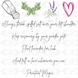Practical Magic Quote / & Clipart/ Sally Quote/ Halloween/ Circut/ Instant Download/ SVG / PNG / AI